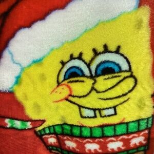 New Christmas SpongeBob Squarepants Throw - SpongeBob Santa Hats 50x70